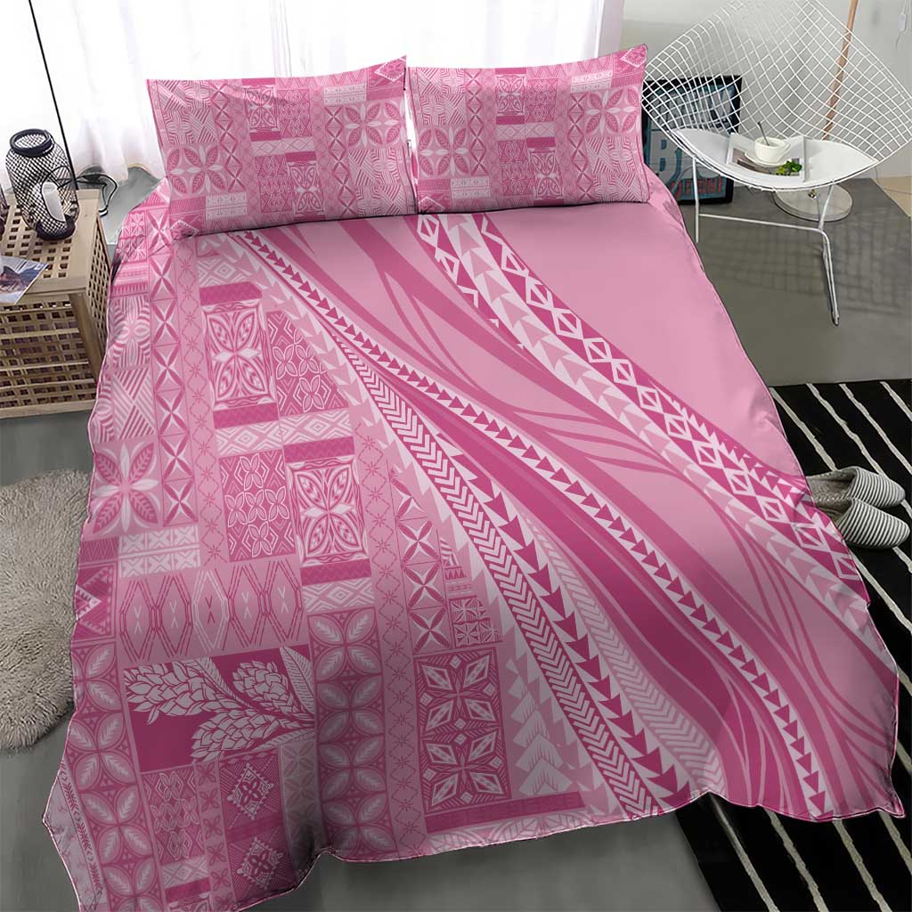 Pasifika Women's Day - Samoa Siapo Malu Tattoo Inspired Bedding Set Pink