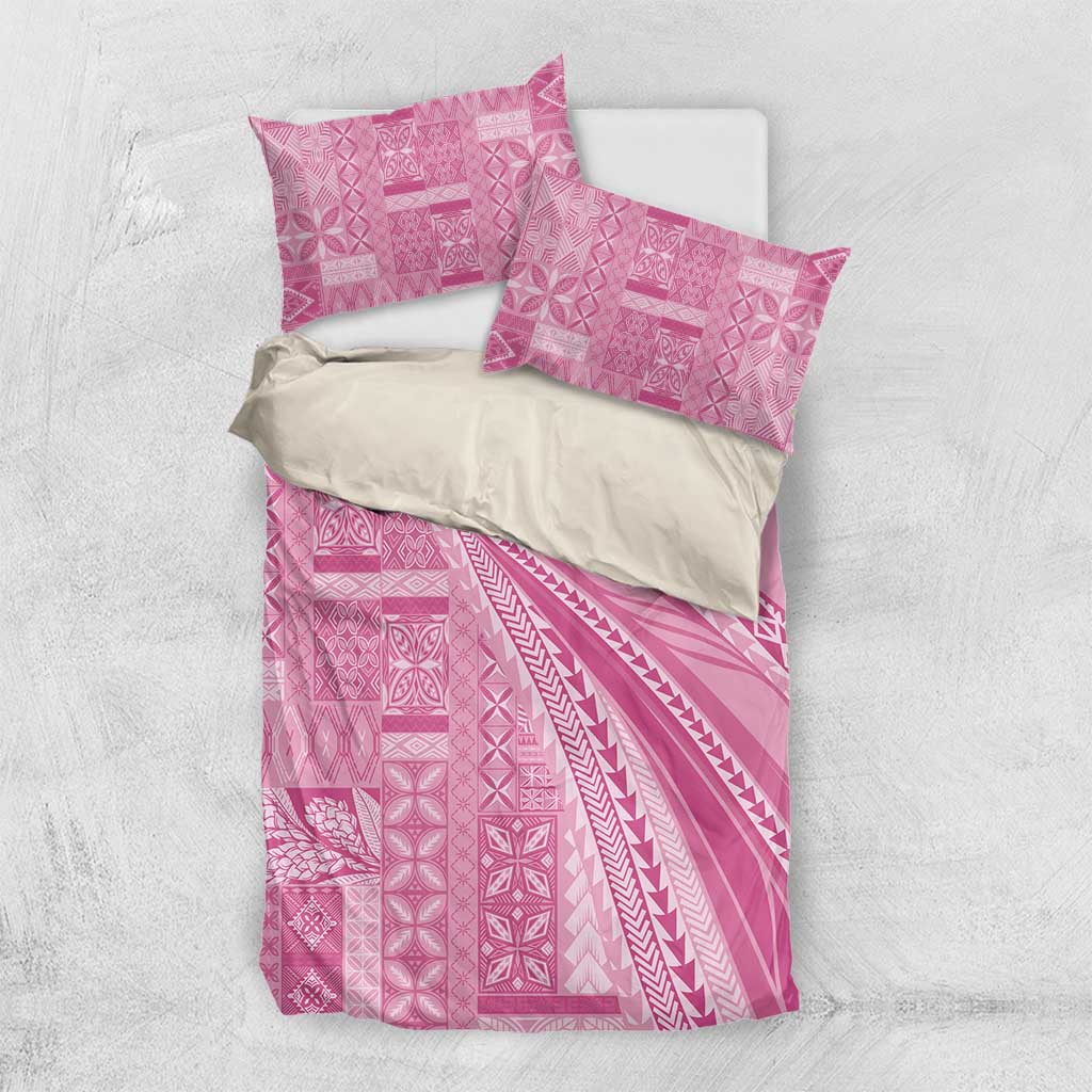 Pasifika Women's Day - Samoa Siapo Malu Tattoo Inspired Bedding Set Pink