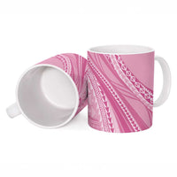 Pasifika Women's Day - Samoa Siapo Malu Tattoo Inspired Ceramic Mug Pink