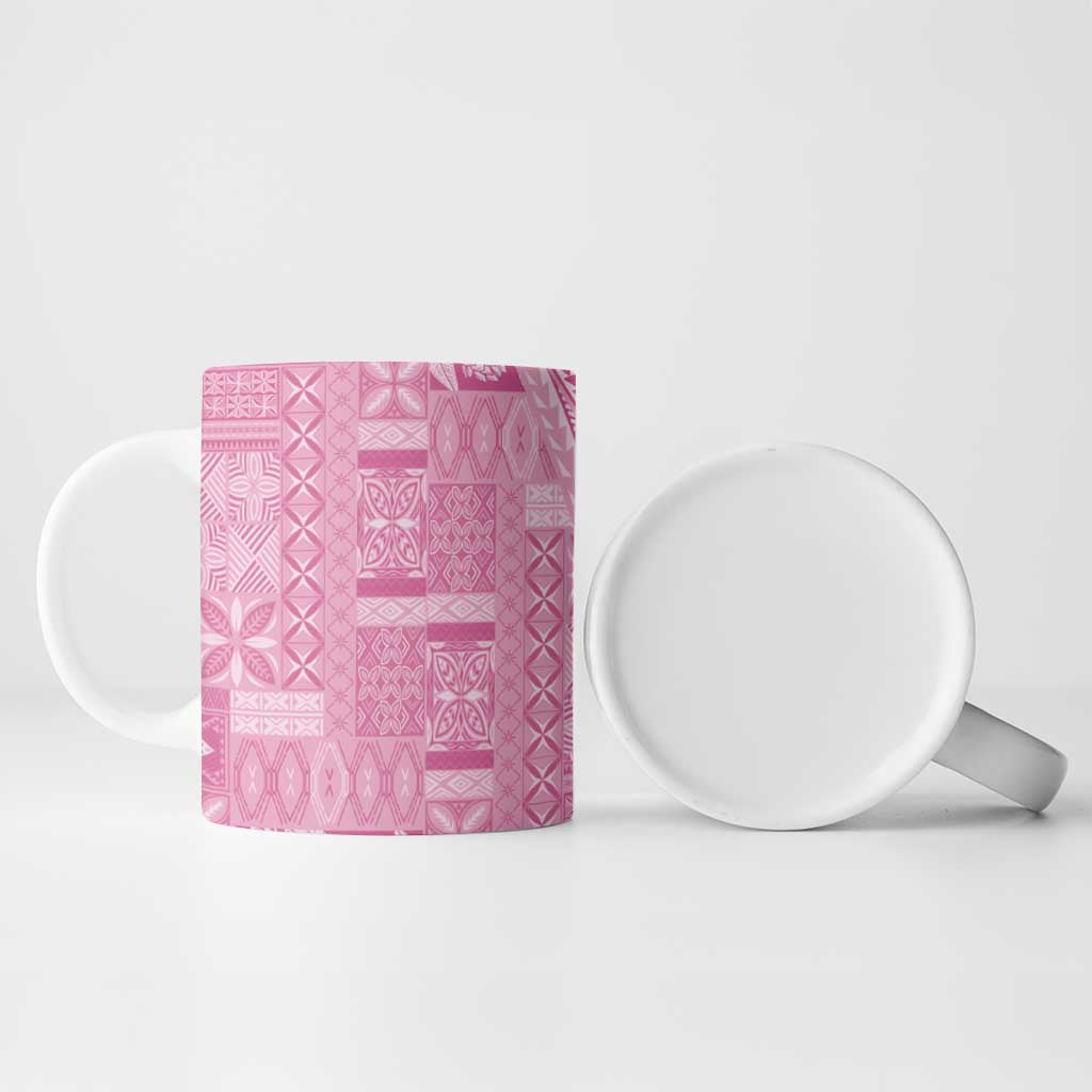 Pasifika Women's Day - Samoa Siapo Malu Tattoo Inspired Ceramic Mug Pink
