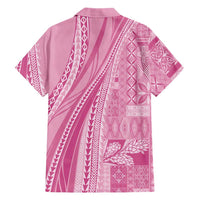 Pasifika Women's Day - Samoa Siapo Malu Tattoo Inspired Family Matching Puletasi and Hawaiian Shirt Pink
