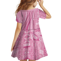 Pasifika Women's Day - Samoa Siapo Malu Tattoo Inspired Family Matching Summer Maxi Dress and Hawaiian Shirt Pink LT7 - Polynesian Pride