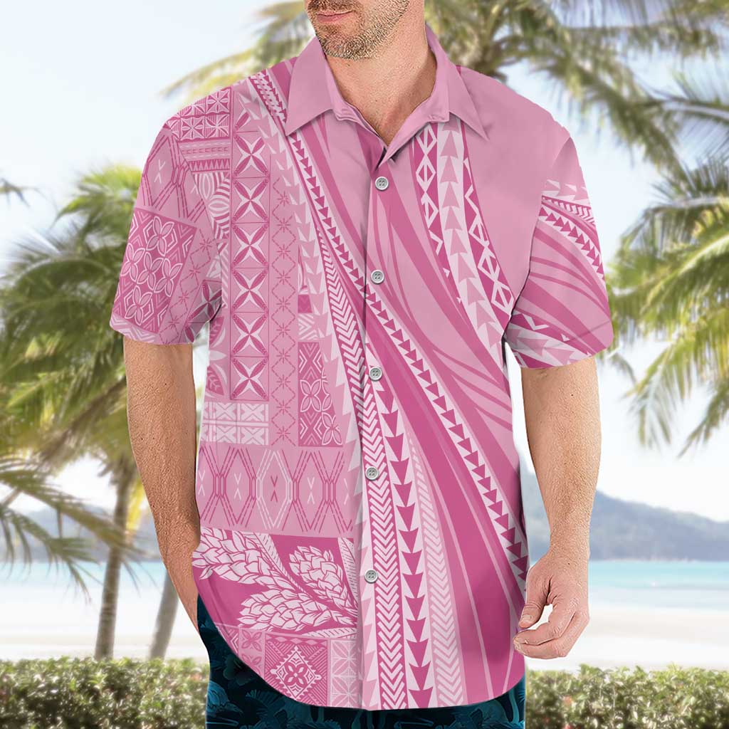 Pasifika Women's Day - Samoa Siapo Malu Tattoo Inspired Hawaiian Shirt Pink