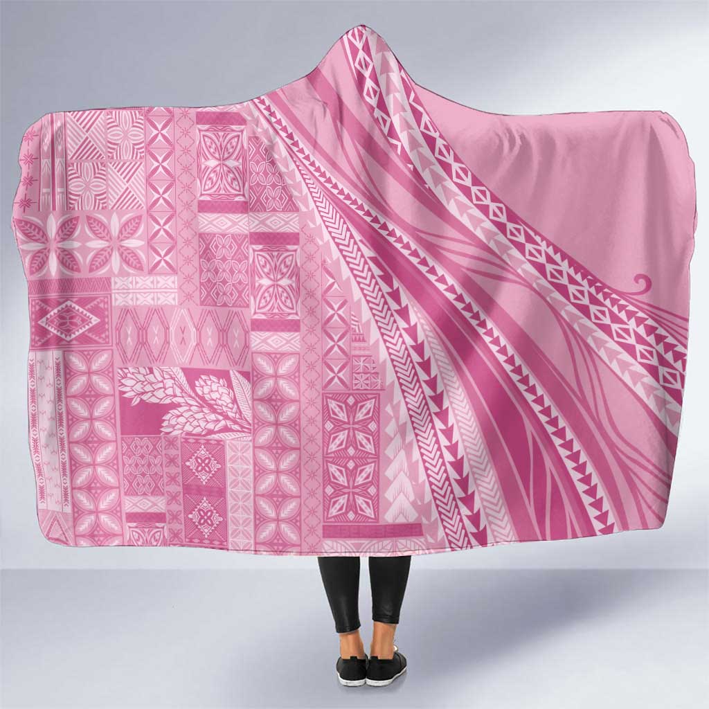 Pasifika Women's Day - Samoa Siapo Malu Tattoo Inspired Hooded Blanket Pink