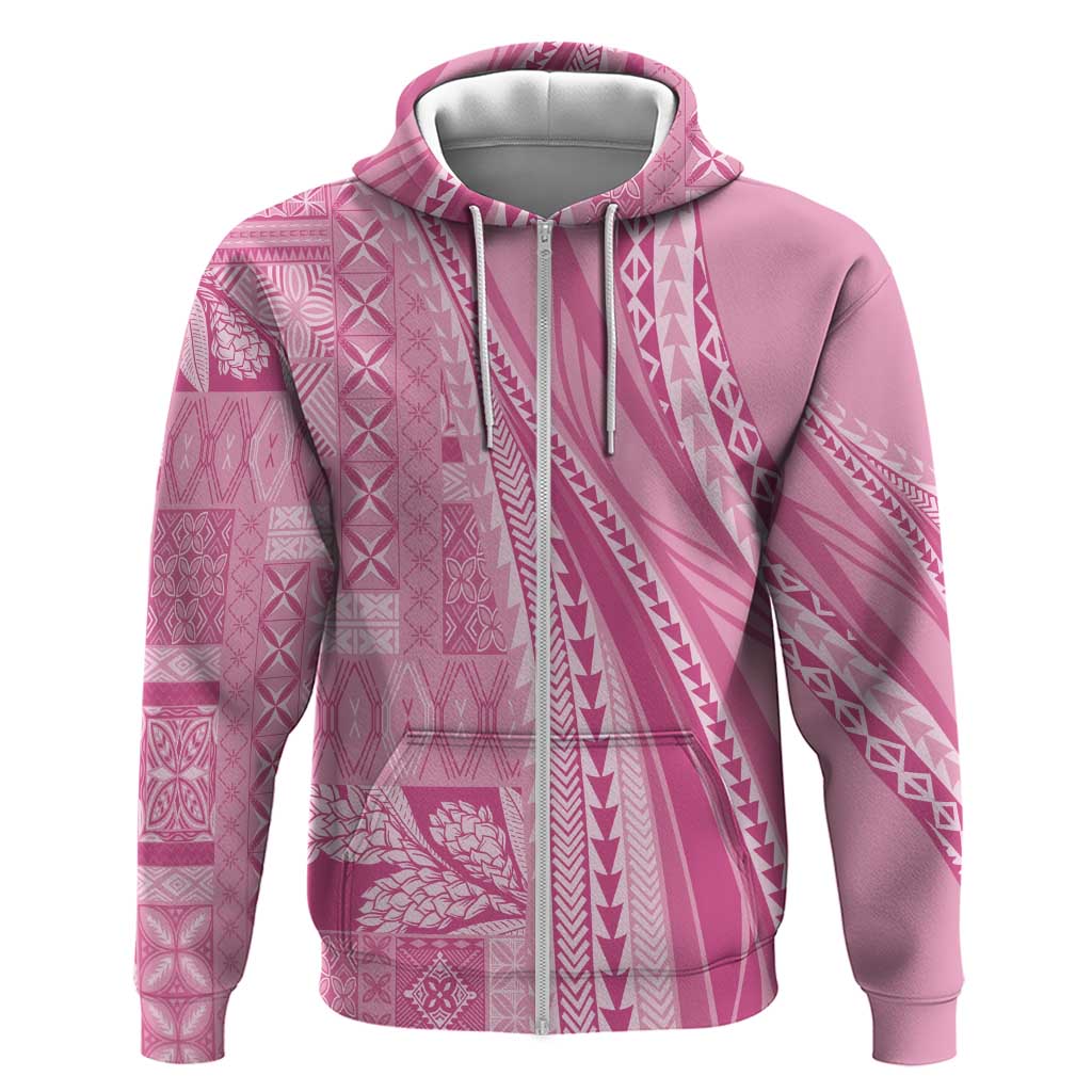 Pasifika Women's Day - Samoa Siapo Malu Tattoo Inspired Hoodie Pink