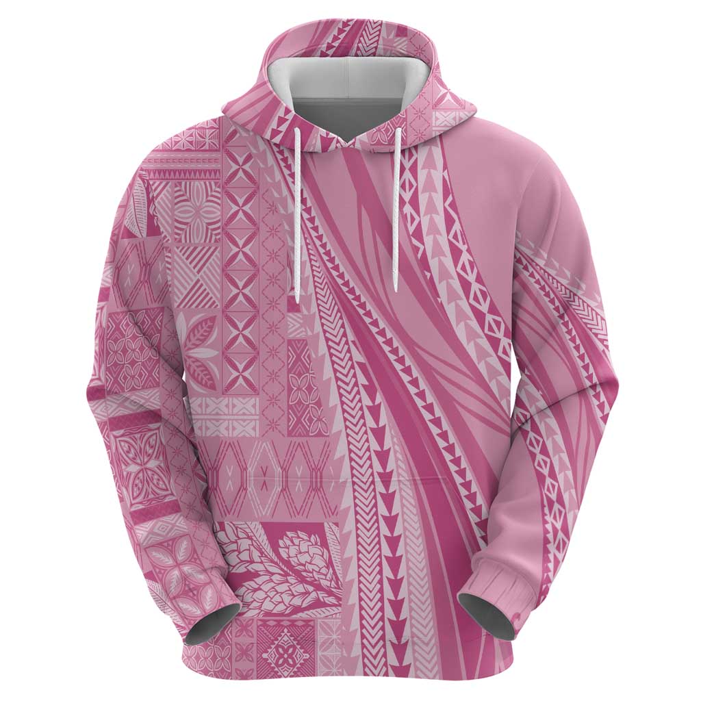 Pasifika Women's Day - Samoa Siapo Malu Tattoo Inspired Hoodie Pink