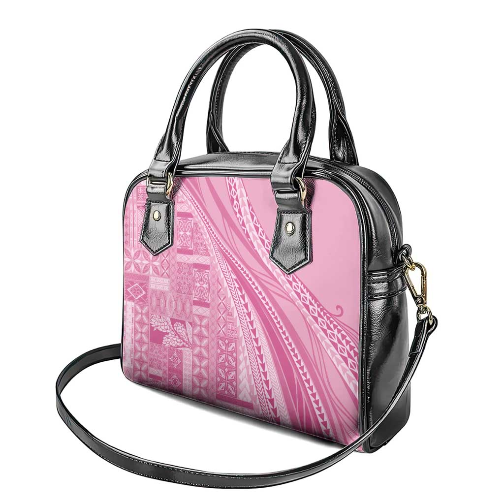 Pasifika Women's Day - Samoa Siapo Malu Tattoo Inspired Shoulder Handbag Pink
