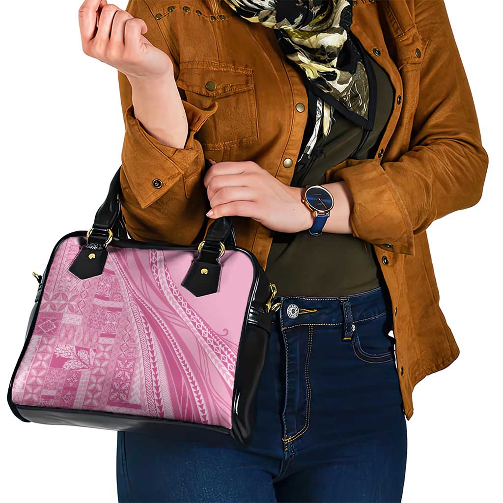 Pasifika Women's Day - Samoa Siapo Malu Tattoo Inspired Shoulder Handbag Pink