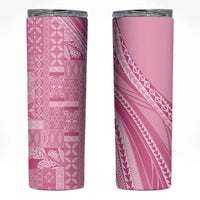 Pasifika Women's Day - Samoa Siapo Malu Tattoo Inspired Skinny Tumbler Pink