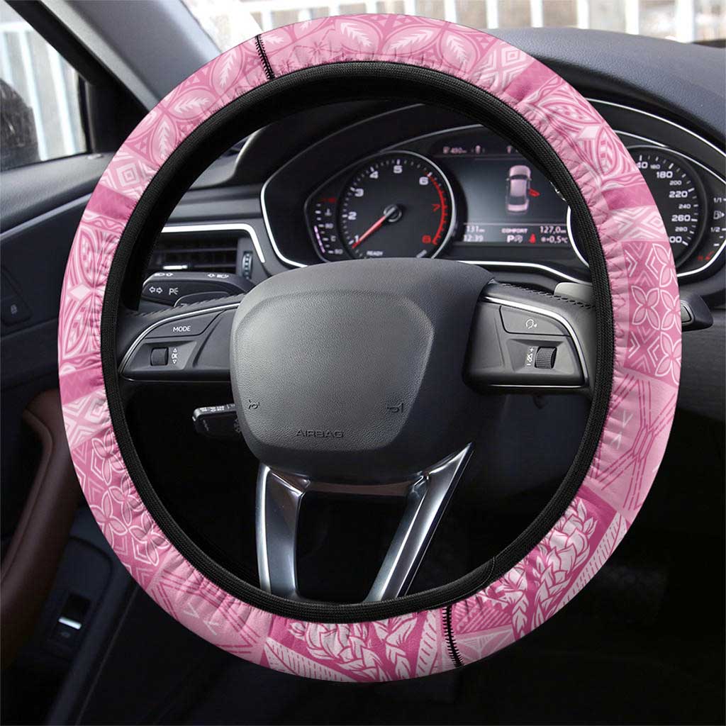 Pasifika Women's Day - Samoa Siapo Malu Tattoo Inspired Steering Wheel Cover Pink