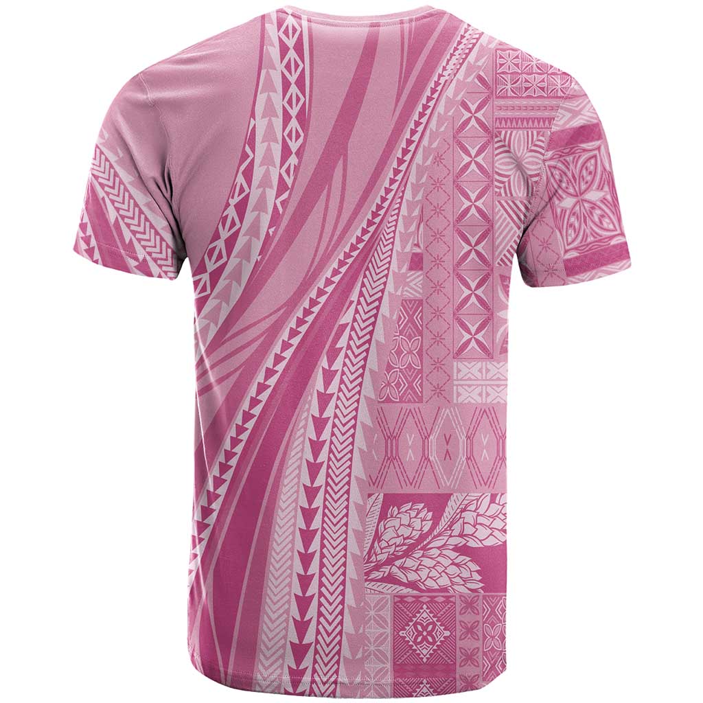Pasifika Women's Day - Samoa Siapo Malu Tattoo Inspired T Shirt Pink