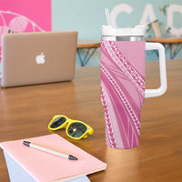 Pasifika Women's Day - Samoa Siapo Malu Tattoo Inspired Tumbler With Handle Pink