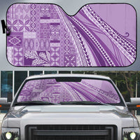 Pasifika Women's Day - Samoa Siapo Malu Tattoo Inspired Auto Sun Shade Lavender