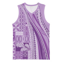 Pasifika Women's Day - Samoa Siapo Malu Tattoo Inspired Basketball Jersey Lavender