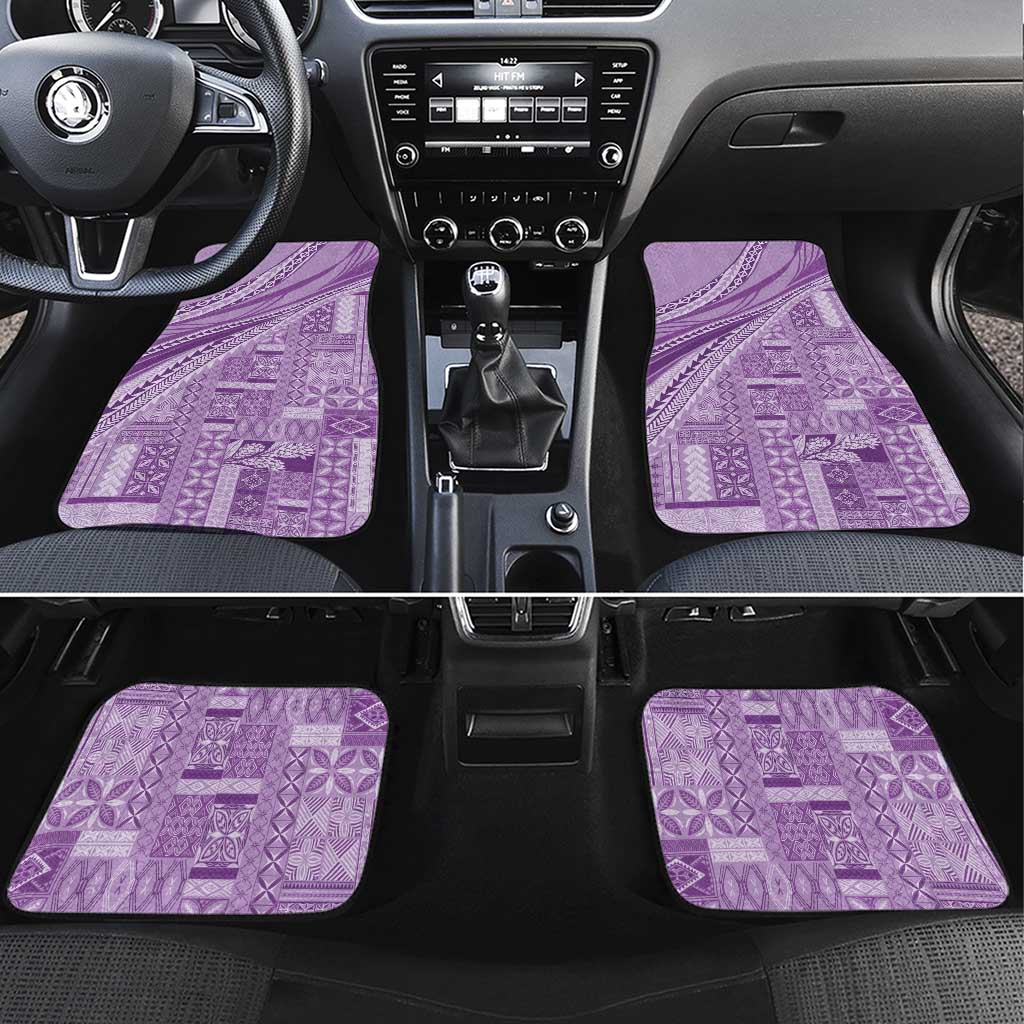 Pasifika Women's Day - Samoa Siapo Malu Tattoo Inspired Car Mats Lavender