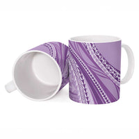 Pasifika Women's Day - Samoa Siapo Malu Tattoo Inspired Ceramic Mug Lavender
