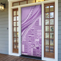 Pasifika Women's Day - Samoa Siapo Malu Tattoo Inspired Door Cover Lavender
