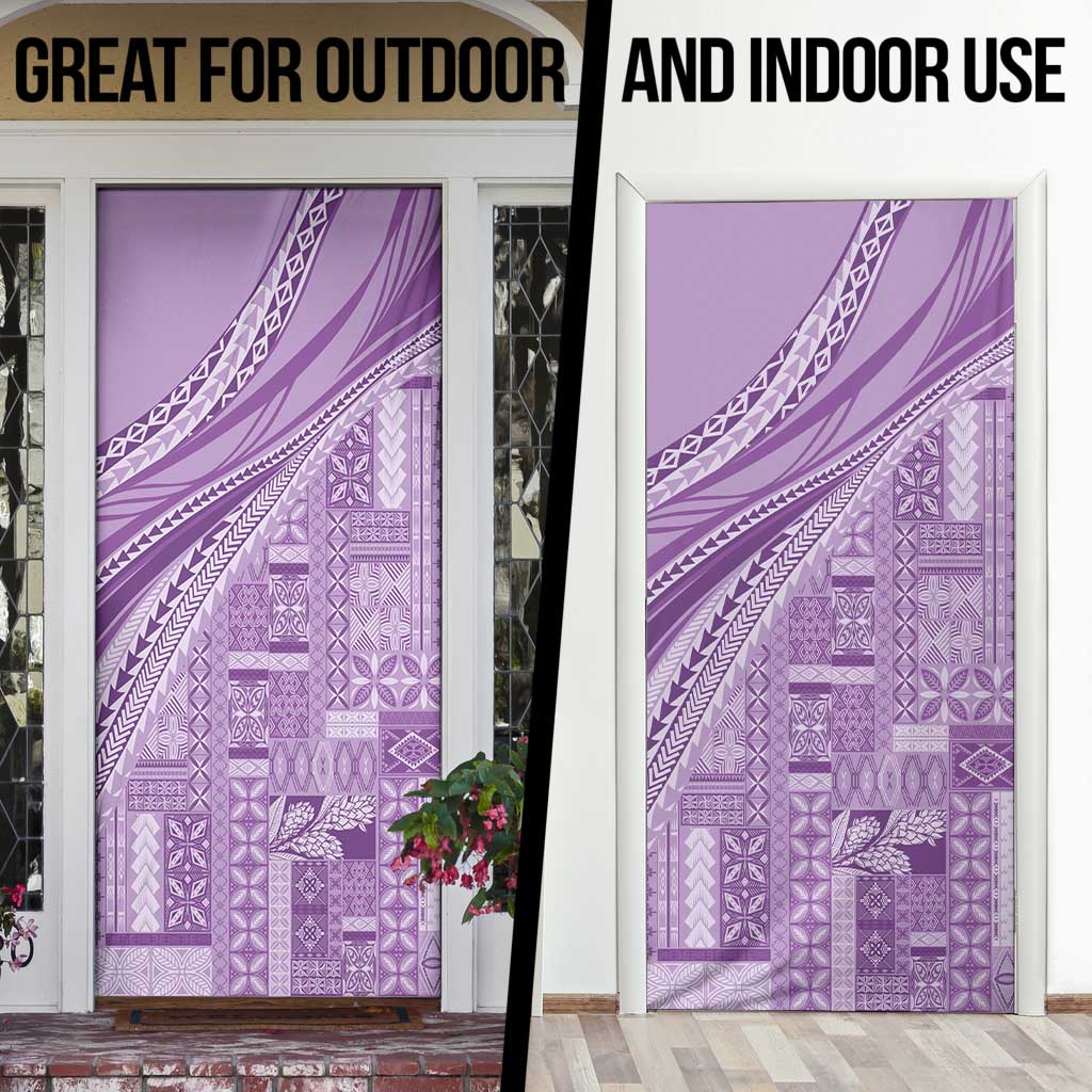 Pasifika Women's Day - Samoa Siapo Malu Tattoo Inspired Door Cover Lavender