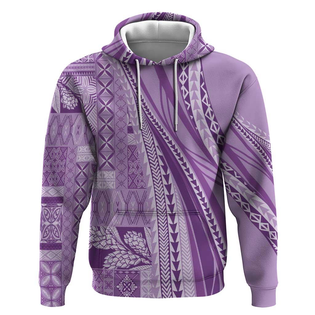 Pasifika Women's Day - Samoa Siapo Malu Tattoo Inspired Hoodie Lavender