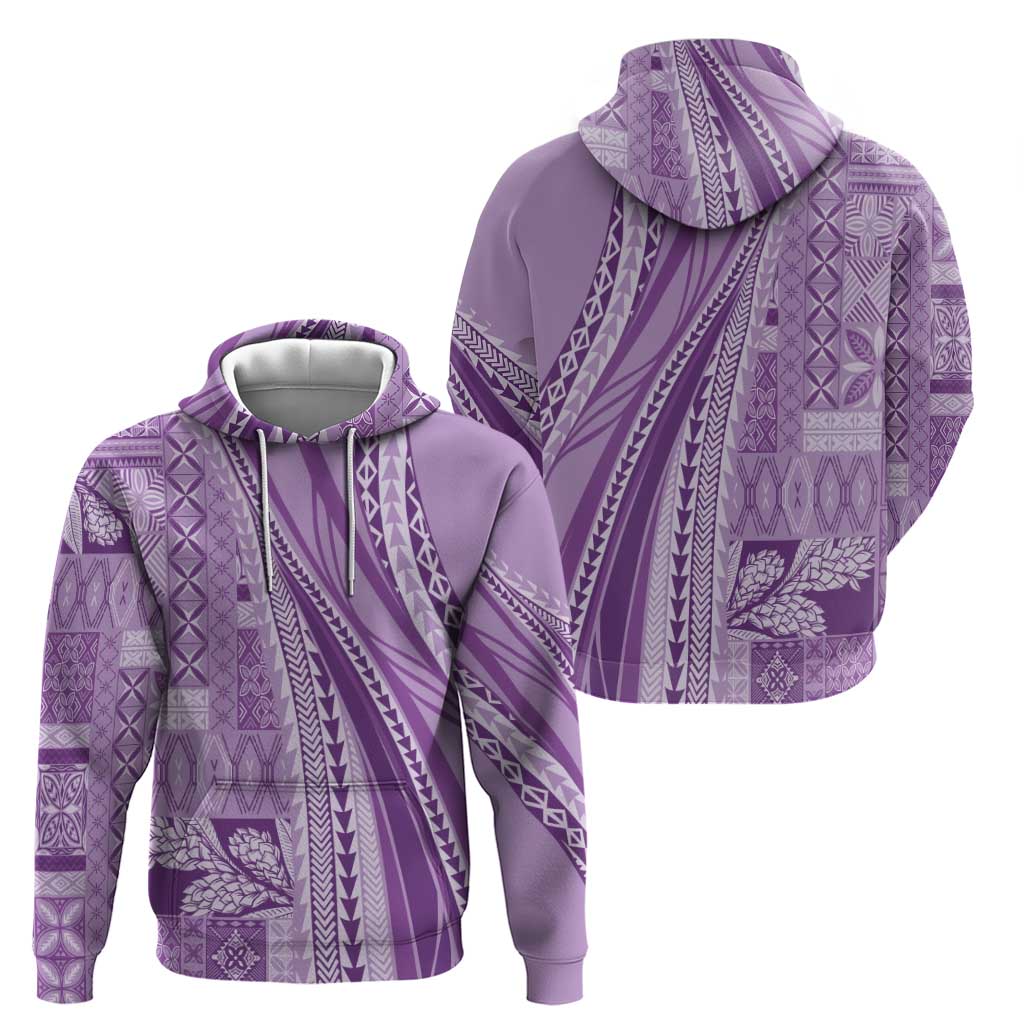 Pasifika Women's Day - Samoa Siapo Malu Tattoo Inspired Hoodie Lavender