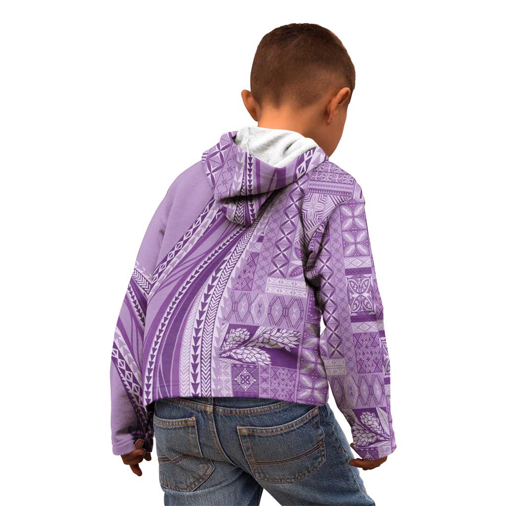 Pasifika Women's Day - Samoa Siapo Malu Tattoo Inspired Kid Hoodie Lavender
