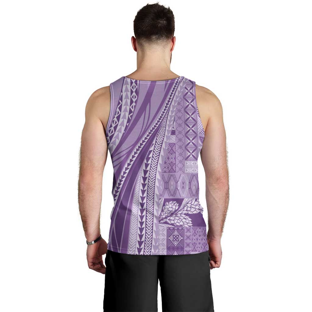 Pasifika Women's Day - Samoa Siapo Malu Tattoo Inspired Men Tank Top Lavender