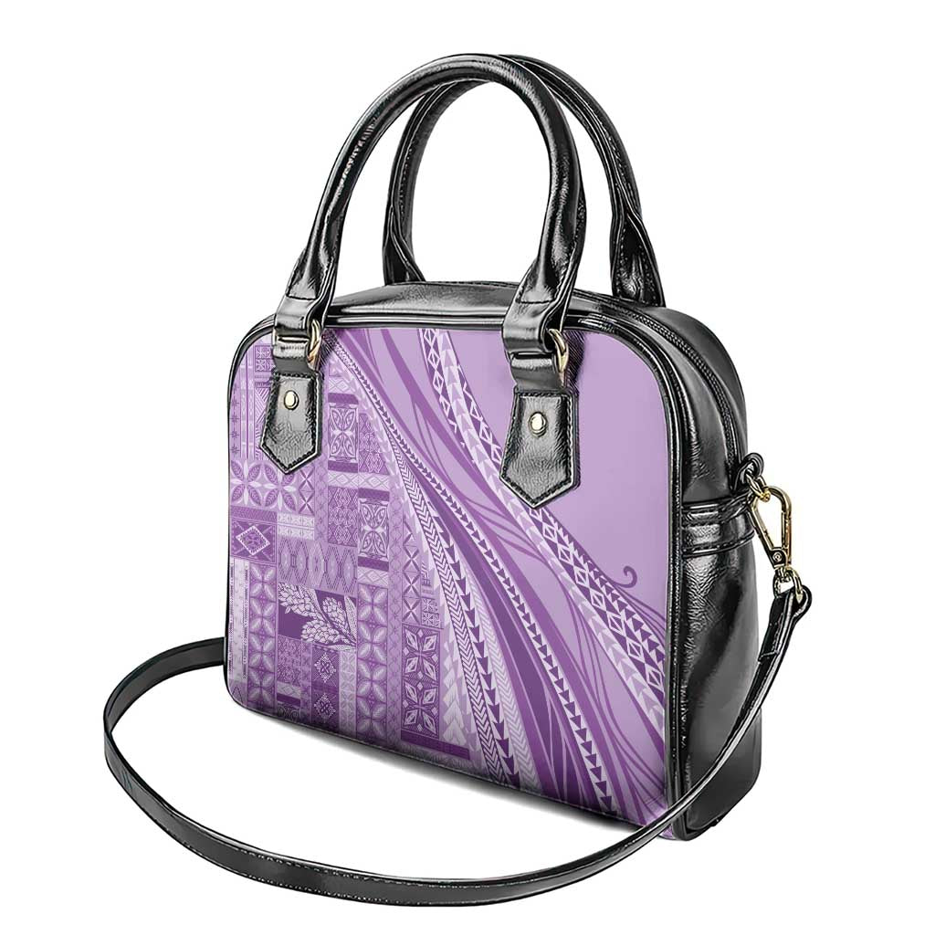 Pasifika Women's Day - Samoa Siapo Malu Tattoo Inspired Shoulder Handbag Lavender