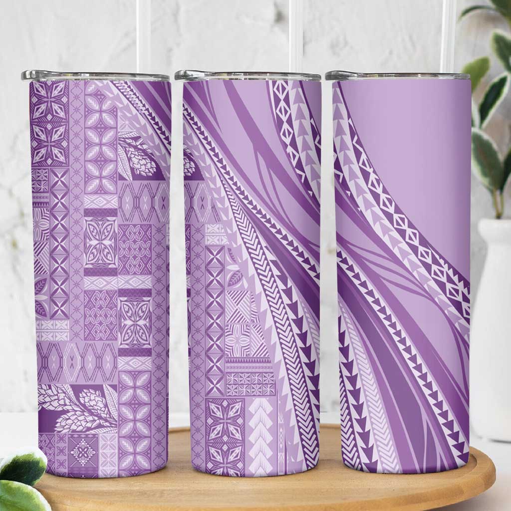 Pasifika Women's Day - Samoa Siapo Malu Tattoo Inspired Skinny Tumbler Lavender
