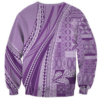 Pasifika Women's Day - Samoa Siapo Malu Tattoo Inspired Sweatshirt Lavender