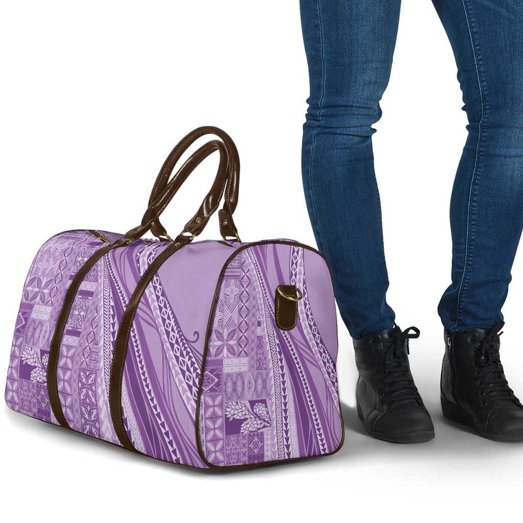 Pasifika Women's Day - Samoa Siapo Malu Tattoo Inspired Travel Bag Lavender
