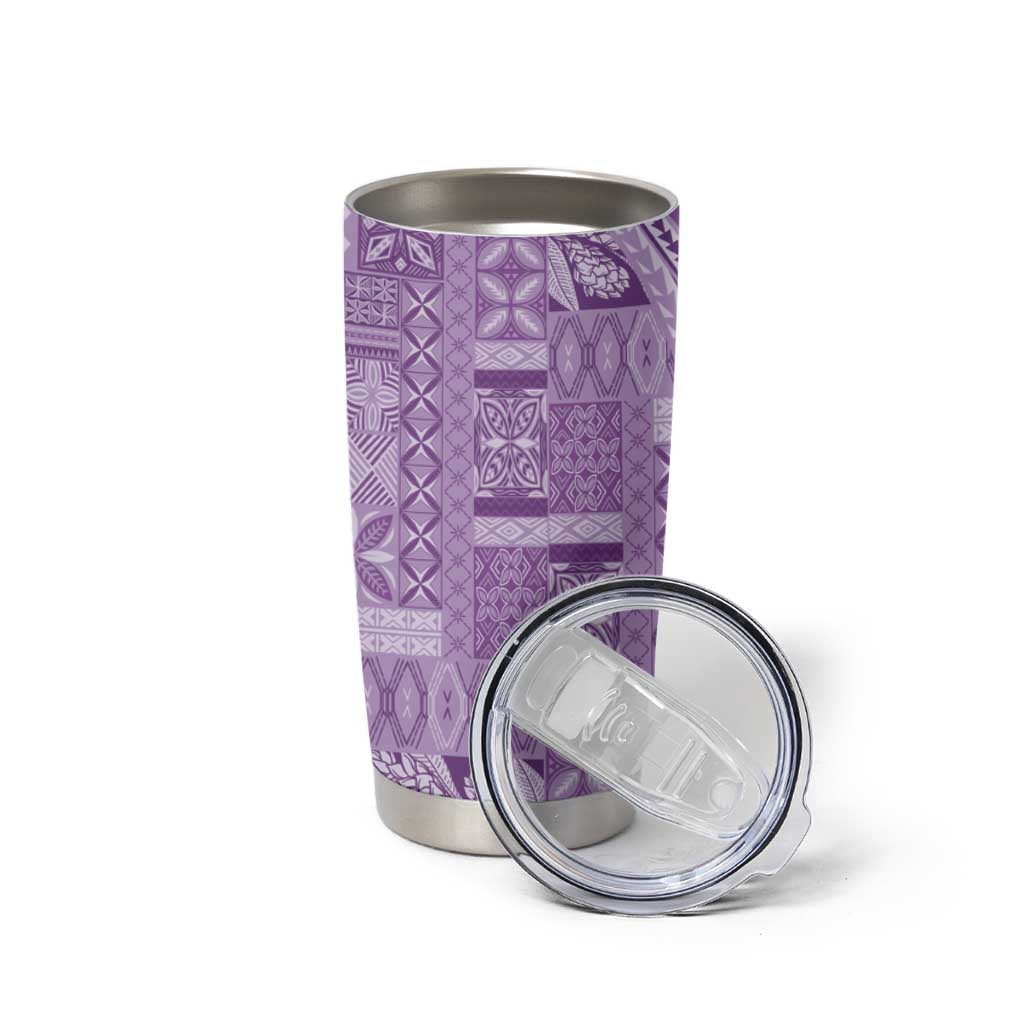 Pasifika Women's Day - Samoa Siapo Malu Tattoo Inspired Tumbler Cup Lavender