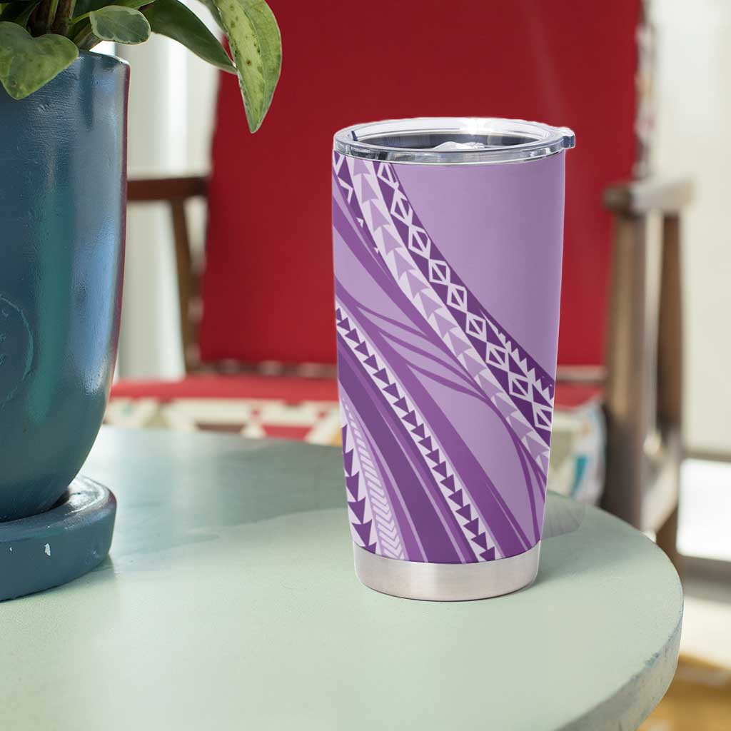 Pasifika Women's Day - Samoa Siapo Malu Tattoo Inspired Tumbler Cup Lavender