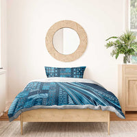 Pasifika Women's Day - Samoa Siapo Malu Tattoo Inspired Bedding Set Navy Blue