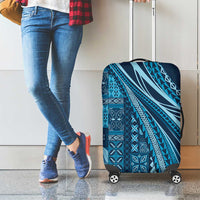 Pasifika Women's Day - Samoa Siapo Malu Tattoo Inspired Luggage Cover Navy Blue