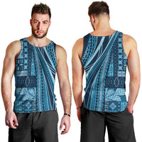 Pasifika Women's Day - Samoa Siapo Malu Tattoo Inspired Men Tank Top Navy Blue