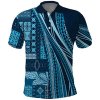 Pasifika Women's Day - Samoa Siapo Malu Tattoo Inspired Polo Shirt Navy Blue