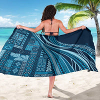 Pasifika Women's Day - Samoa Siapo Malu Tattoo Inspired Sarong Navy Blue