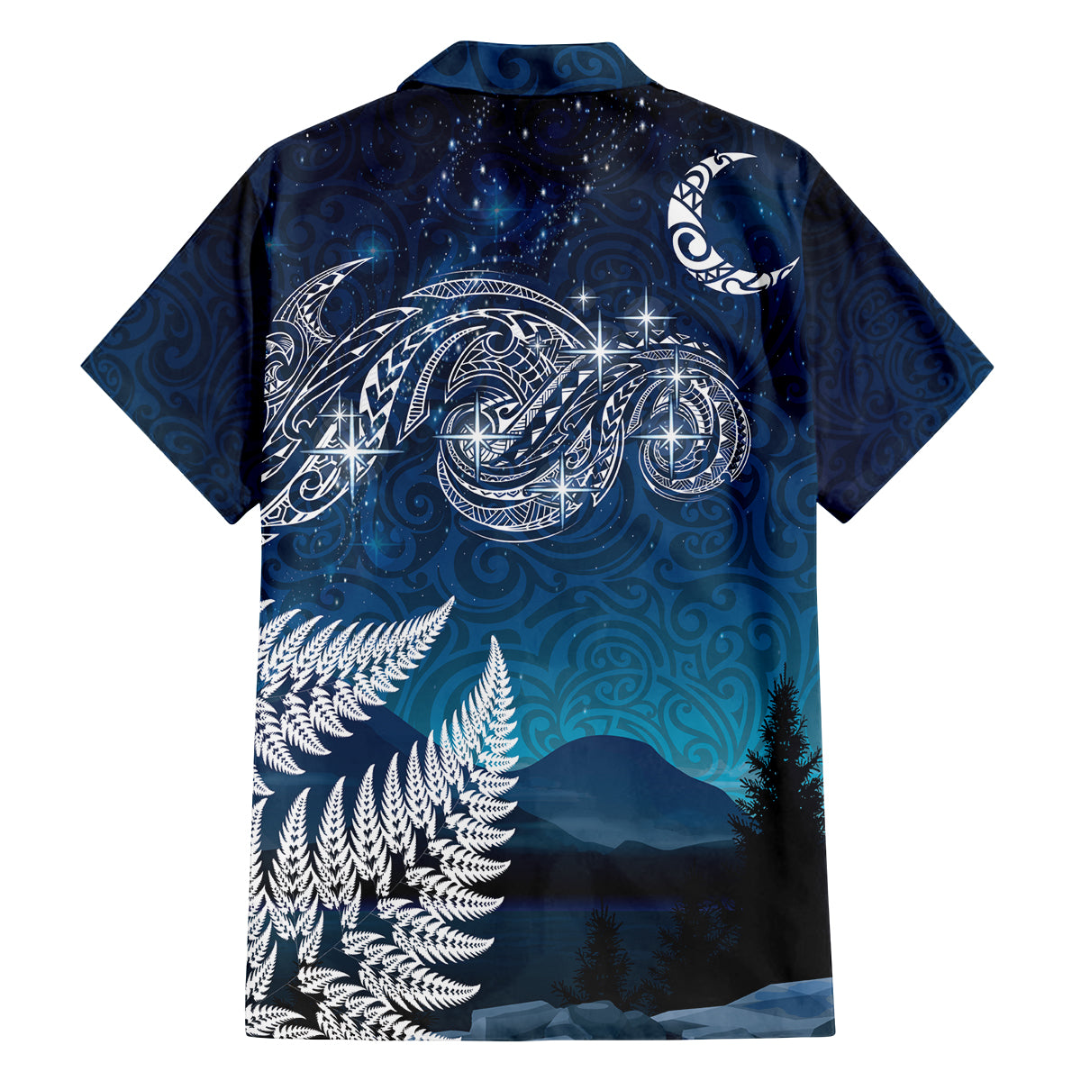 New Zealand Matariki Family Matching Off Shoulder Short Dress and Hawaiian Shirt Starry Night Style LT7 - Polynesian Pride