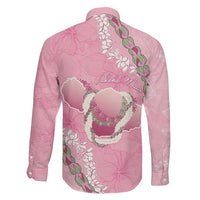 Hawaii Maui Island Flowers Lei Family Matching Mermaid Dress and Hawaiian Shirt Lokelani Rose Pink LT7 - Polynesian Pride
