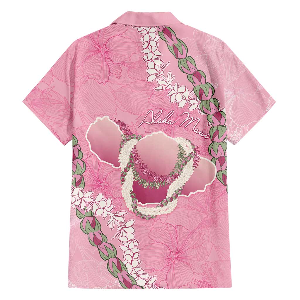 Hawaii Maui Island Flowers Lei Family Matching Puletasi and Hawaiian Shirt Lokelani Rose Pink LT7 - Polynesian Pride