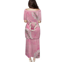 Hawaii Maui Island Flowers Lei Family Matching Puletasi and Hawaiian Shirt Lokelani Rose Pink LT7 - Polynesian Pride