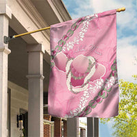 Hawaii Maui Island Flowers Lei Garden Flag Lokelani Rose Pink