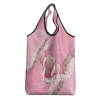Hawaii Maui Island Flowers Lei Grocery Bag Lokelani Rose Pink