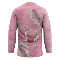 Hawaii Maui Island Flowers Lei Hockey Jersey Lokelani Rose Pink