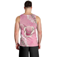 Hawaii Maui Island Flowers Lei Men Tank Top Lokelani Rose Pink