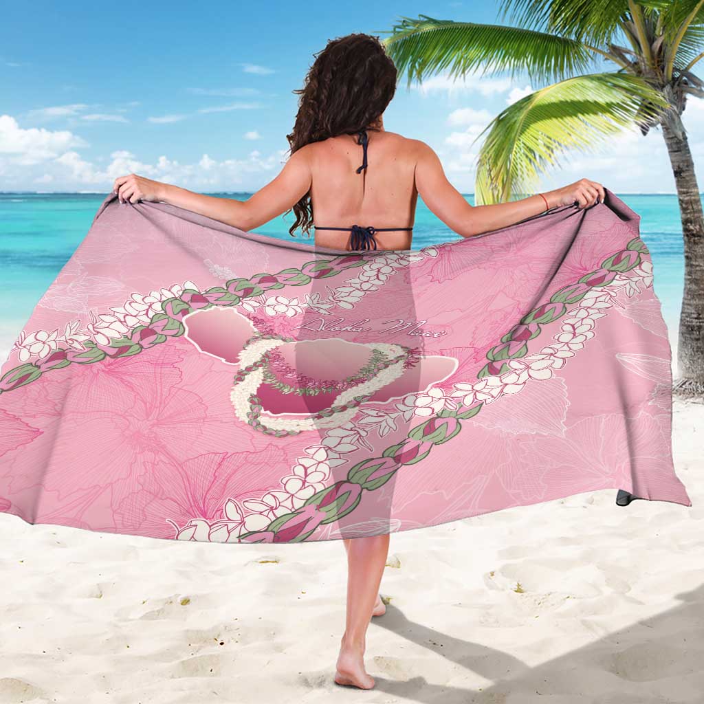 Hawaii Maui Island Flowers Lei Sarong Lokelani Rose Pink