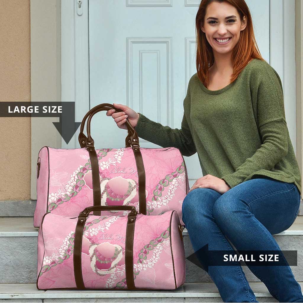 Hawaii Maui Island Flowers Lei Travel Bag Lokelani Rose Pink