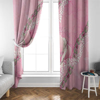 Hawaii Maui Island Flowers Lei Window Curtain Lokelani Rose Pink