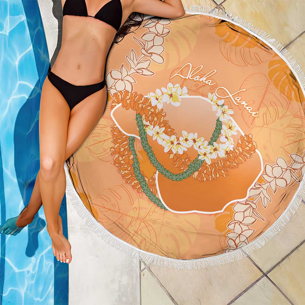 Hawaii Lanai Island Flowers Lei Beach Blanket Orange Kaunaoa Mix Maile