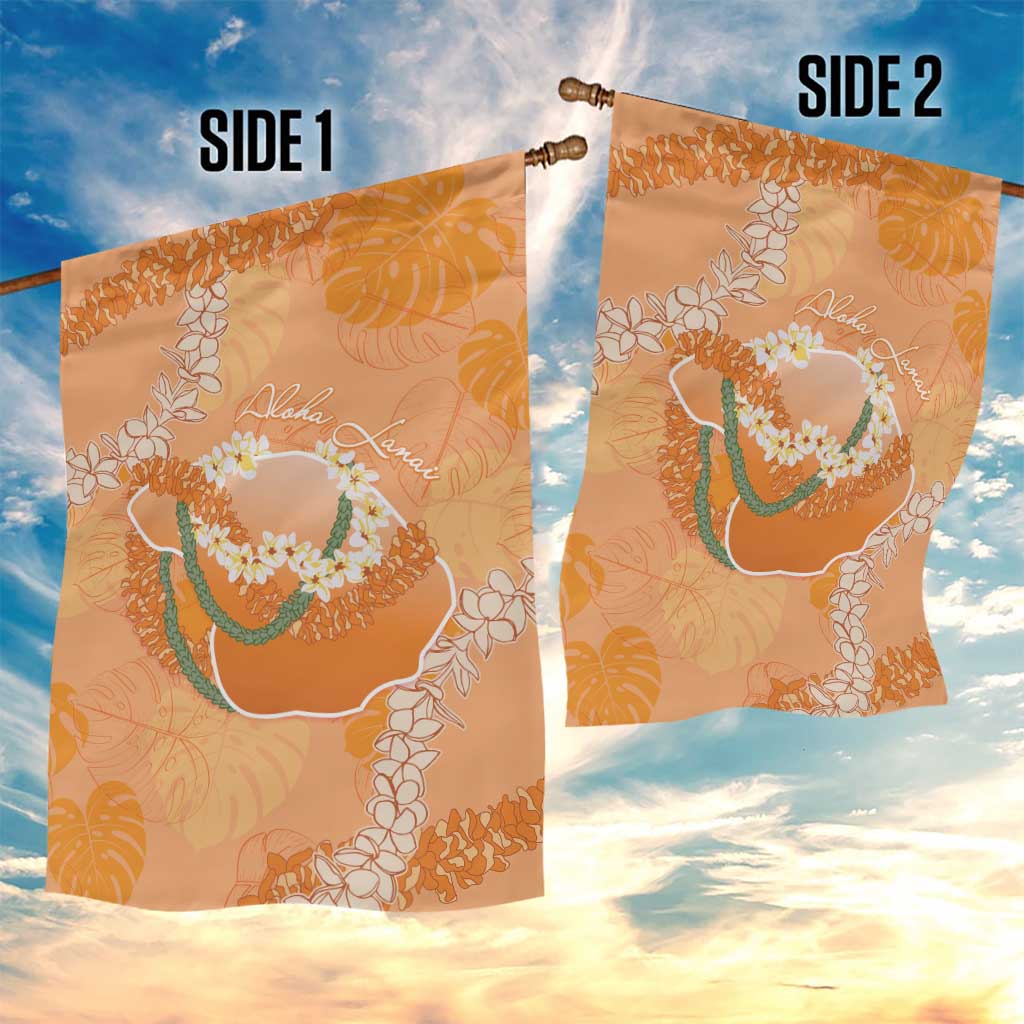 Hawaii Lanai Island Flowers Lei Garden Flag Orange Kaunaoa Mix Maile